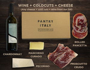 1 Wine + 1 Cheese + 1 Cold Cuts .