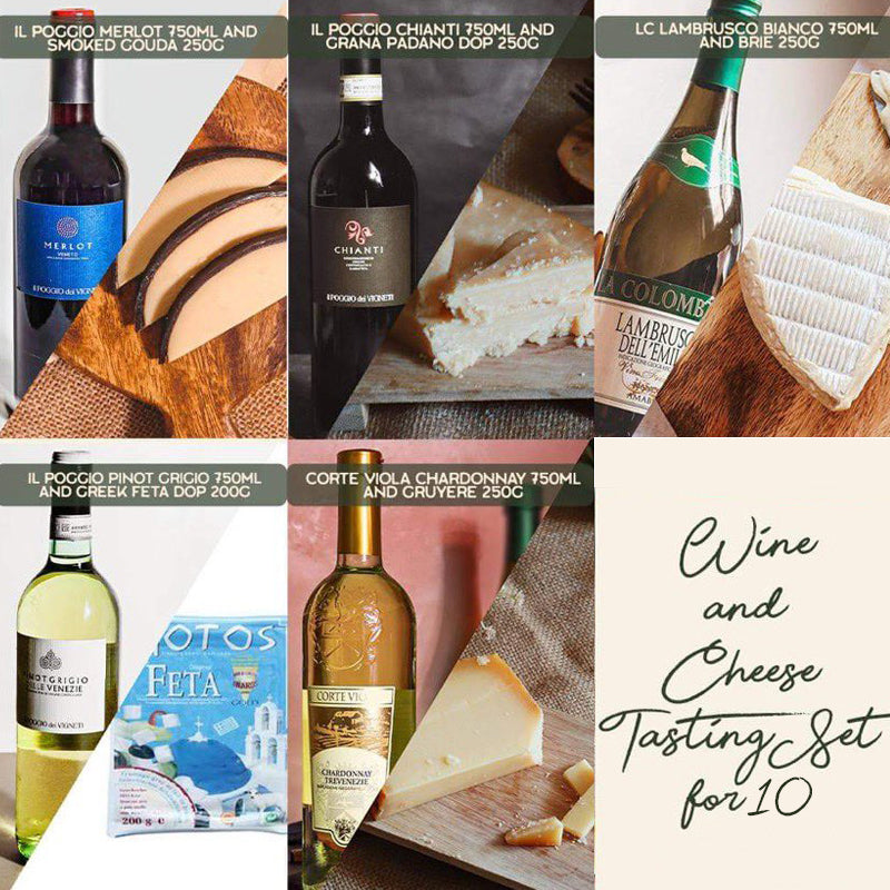 Wine and Cheese Tasting Set for 10