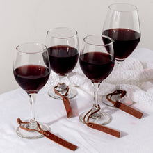 Load image into Gallery viewer, Wine glass markers genuine leather
